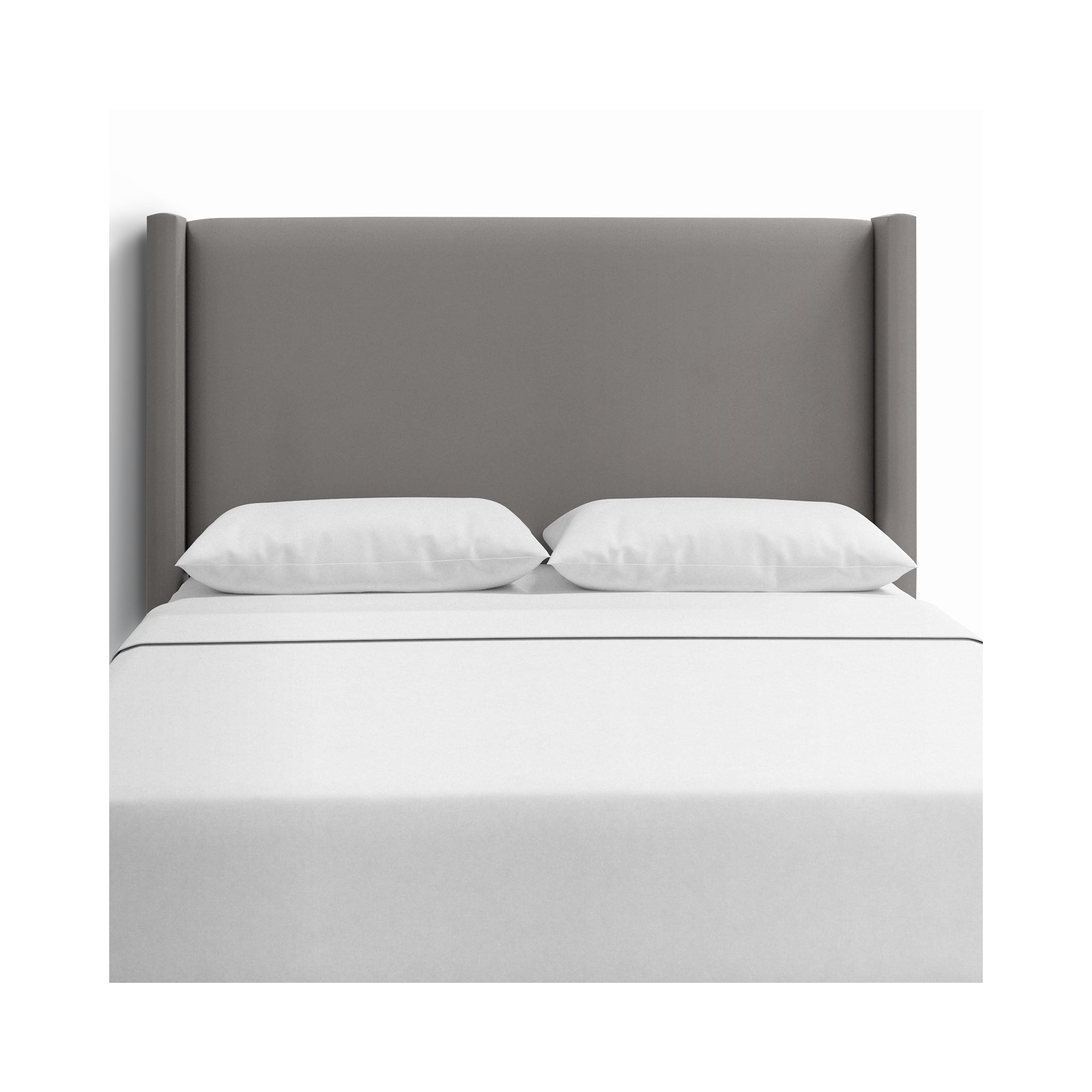 Hanson Upholstered Headboard, Queen, Classic Otter Performance Velvet