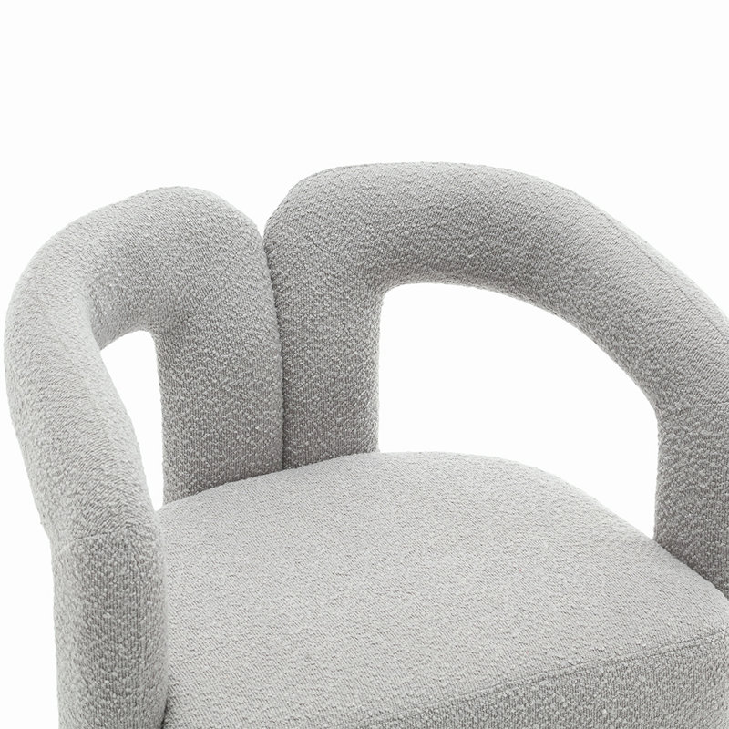 Fauteuil demi-tonneau Accent, Boucle gris clair incorrecte