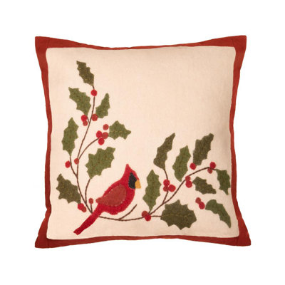 Home Collection by Raghu Cardinal Holly Pillow