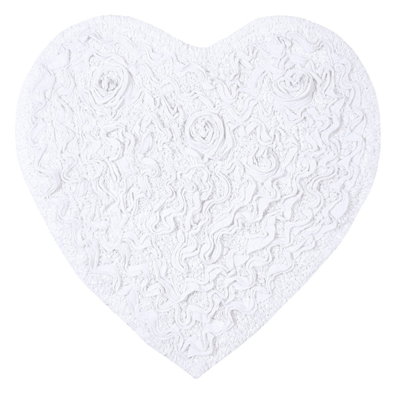 Tapis de salle de bain, Blanc, L 25 po x L 25 po