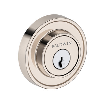 Recessed Round Deadbolt Patio Deadbolt in Polished Chrome