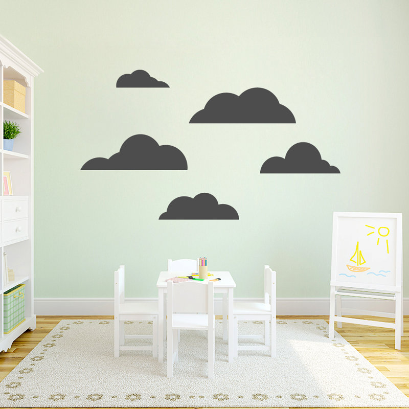 Abstract Non-Wall Damaging Wall Decal, Dark Gray