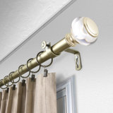 Lorna Stainless Steel Adjustable 1'' Single Curtain Rod