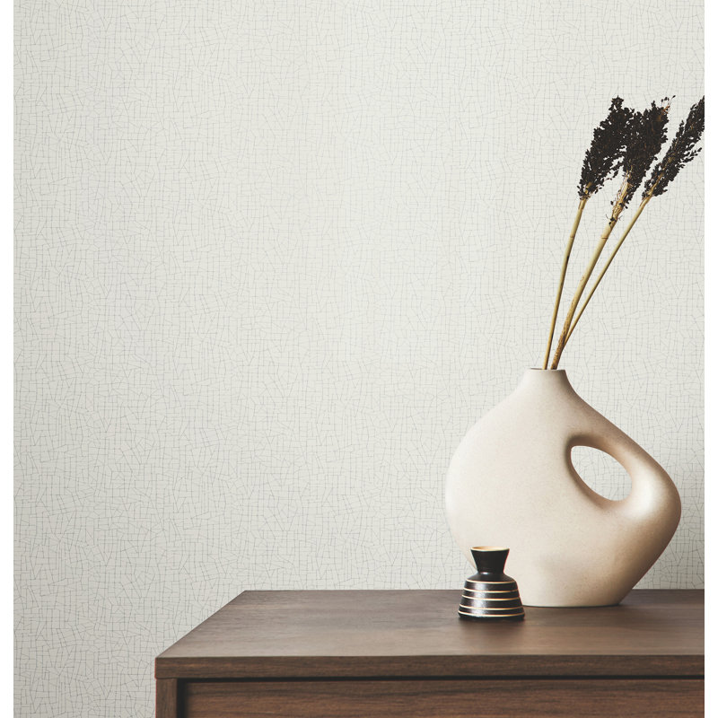 Papier peint Cary White Petite Maze, Beige