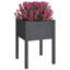 Red Barrel Studio Garden Planters 2 Pcs Black 19.7"X19.7"X27.6" Solid Wood Pine-91895638-91895634
