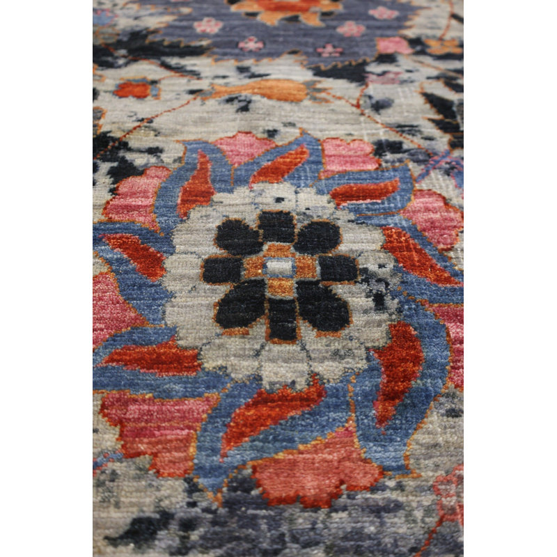 New Turkmen Afghan One-of-a-Kind Rectangle 8'11" X 11'10" Area Rug