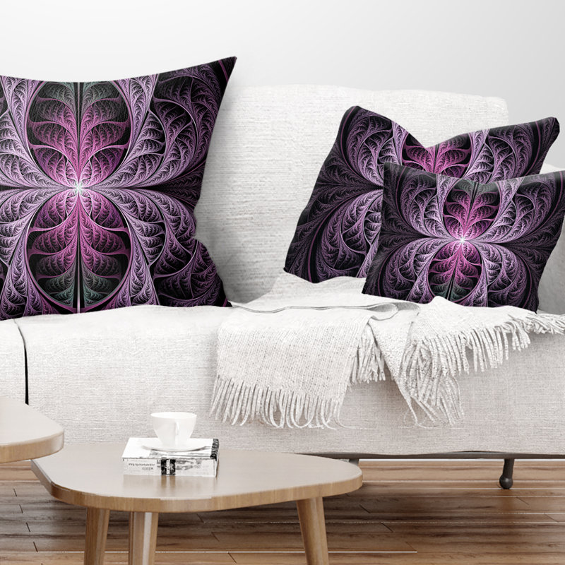 Coussin lombaire en verre teinté fractal Abstract