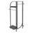 Modern Black Corner Garment Rack, 90°-180° Adjustable Freestanding Clothing Rack with Shelves & Hooks-861550197