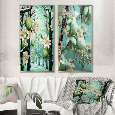 Cacao Frosted Fantasy Mint Green - Cacao Wall Decor Set Of 2