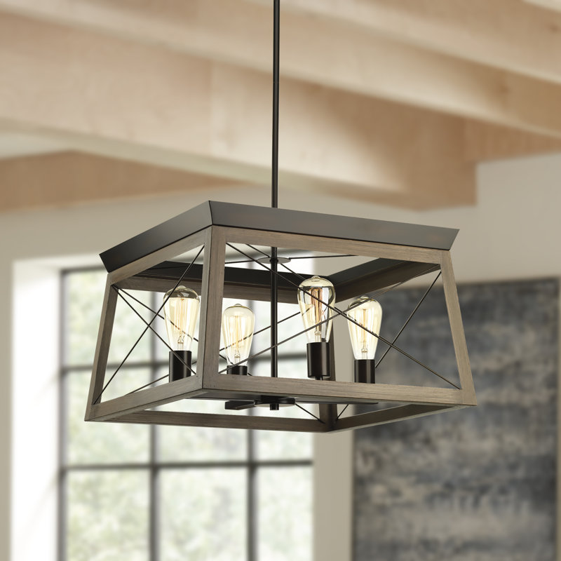 Uschi 4 - Light Dimmable Cage Chandelier, Antique Bronze