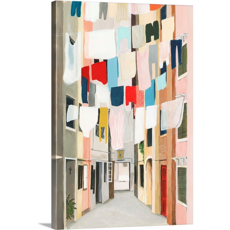 Reproduction d’art sur toile, "Laundry Day I" par Grace Popp, Toile tendue, H 36 po x l 24 po x P 1,25 po