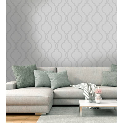 Walsall 33' L x 20.8" W Textured Glitter/Shimmer Wallpaper Roll
