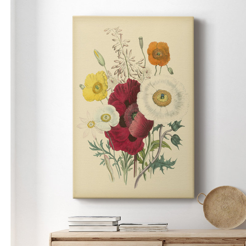 Garden Bouquet II - peinture sur toile tendue, H 12 po x l 8 po x P 1,5 po