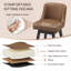 Swivel Upholstered Bar Stool with Solid Wood Frame-1890054580