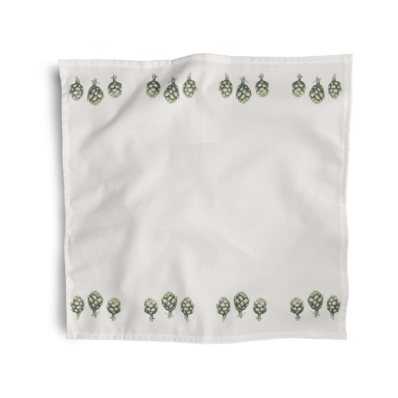 Clayt Artichoke Napkins, White