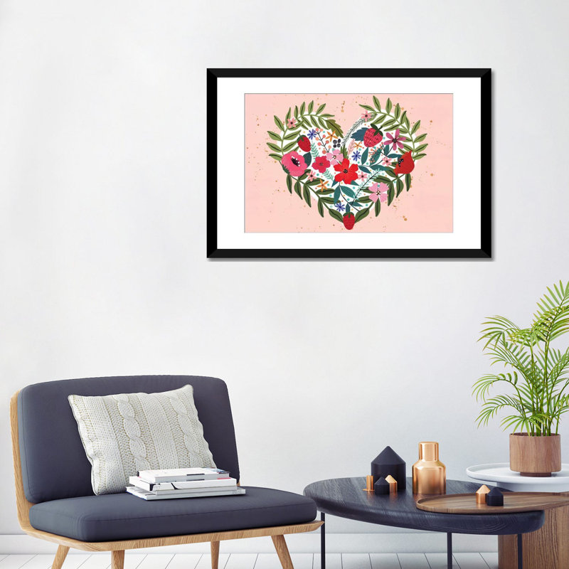 « love ii », reproduction d’impression sur toile, H 16 po x l 24 po x P 1 po, Papier d'art encadré noir, Blanc