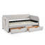 Lit de jour simple rembourré extensible avec lit gigogne-255735839