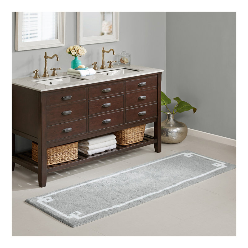 Tapis de bain en coton touffeté, L 72 po x l 24 po