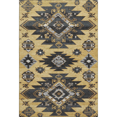 Premium Machine Washable Mayfield AMF1945 Tribal Rug