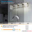 Miroir de salle de bain en nickel brossé (4 lumières, 24 pouces) avec abat-jour en verre transparent-285548349-282904083