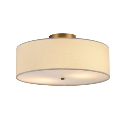 Plafonnier encastré 2 lumières 15,9 po Ranan
