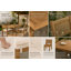 Ensemble de salle à manger d'extérieur en bois d'acacia massif 5 pièces avec table rectangulaire et 4 chaises HAVEN Beige-129077485