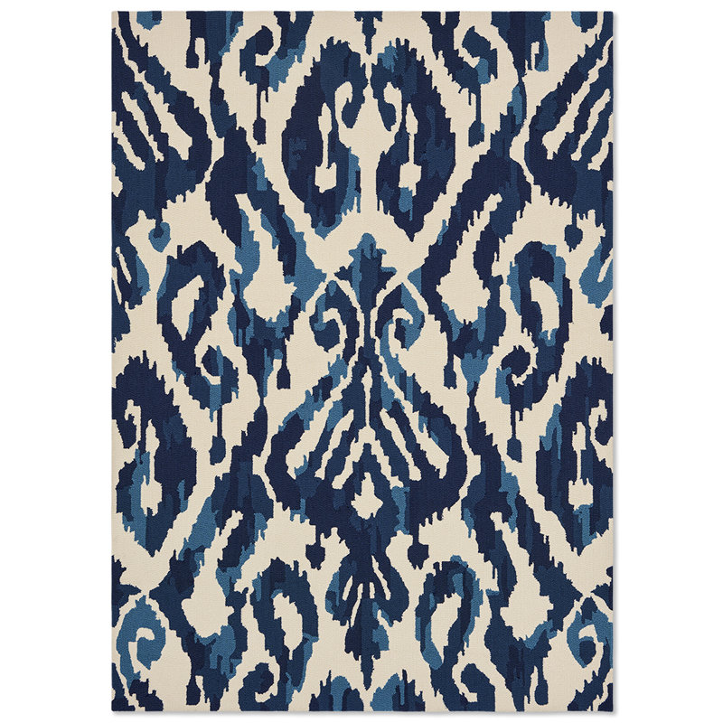 Hand Tufted Blue/Ivory/Navy Indoor/Outdoor Rug, Rectangle 140 x 200cm