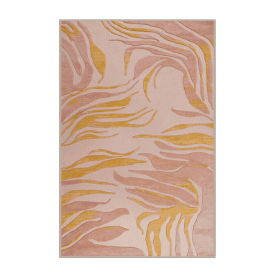 Tapis abstrait lavable à la machine