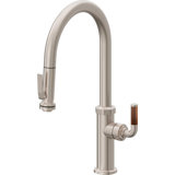 Pull-Down Kitchen Faucet With Squeeze Sprayer - High Arc Spout