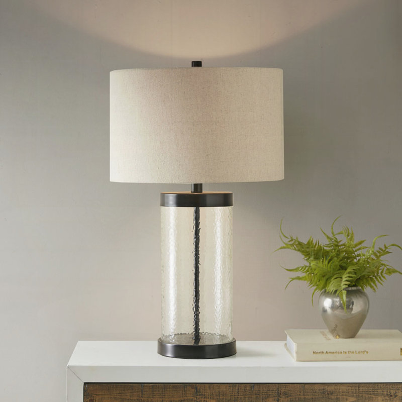 Lampe de table en verre