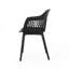 Chaise Azalea pour l'extérieur - intempéries, matériau, confort élégant, polypropylène noir, P 23 po, l 21,5 po, H 33 po, structure de chaise de 12,34 lb de poids, perspective minimaliste, profondeur de 23,62 po, largeur de 21,85 po,
