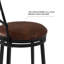 Tabouret pivotant Homepop Hudson - Polyuréthane brun