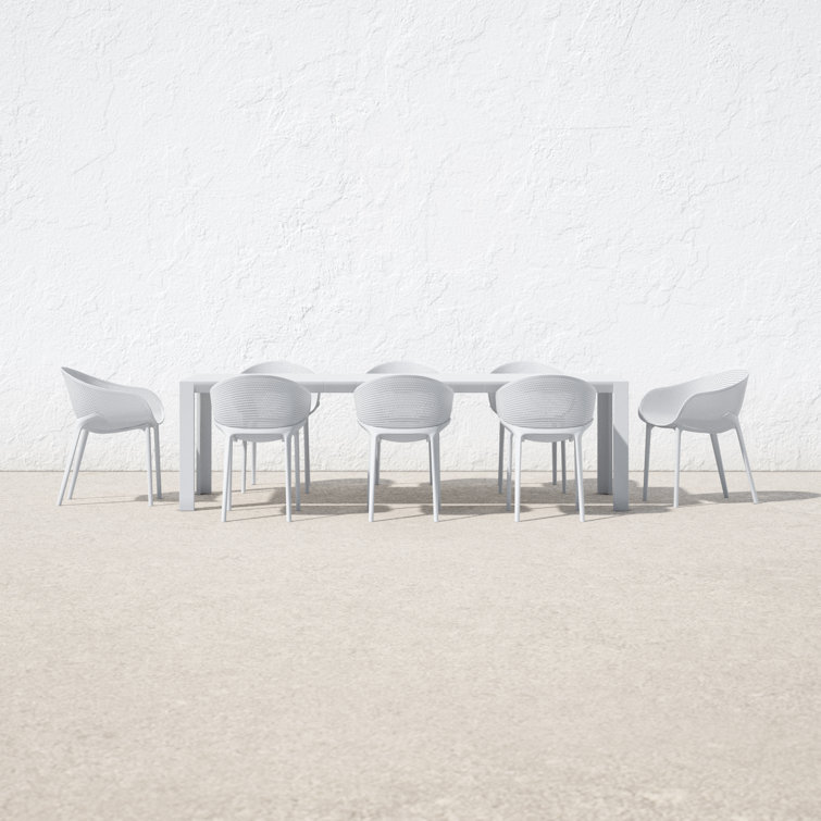 Farrah 102'' Rectangular 8 - Person Outdoor Dining Set