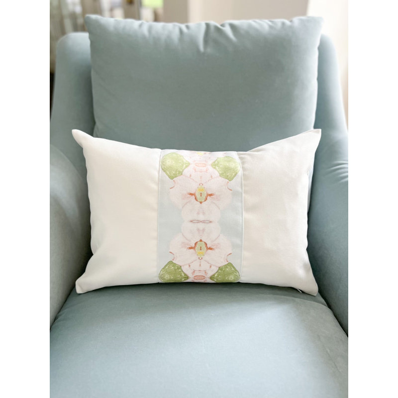 Flowering Dogwoods Lumbar Pillow Cover & Insert, Light Pink