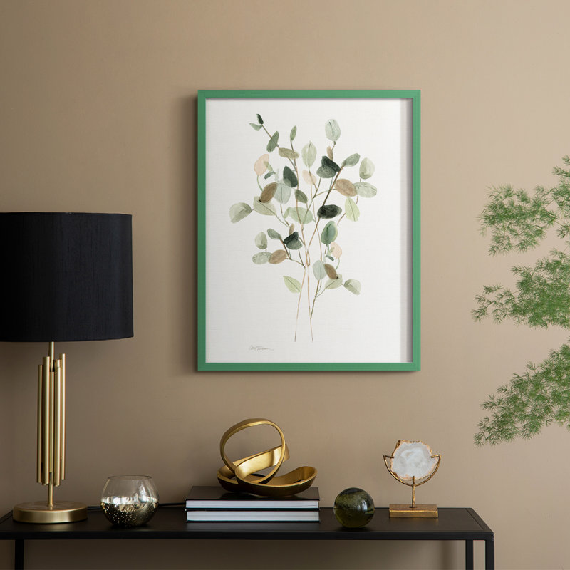 «Leafy Botanical I», reproduction encadrée - bois massif, H 21 po x l 17 po, Vert