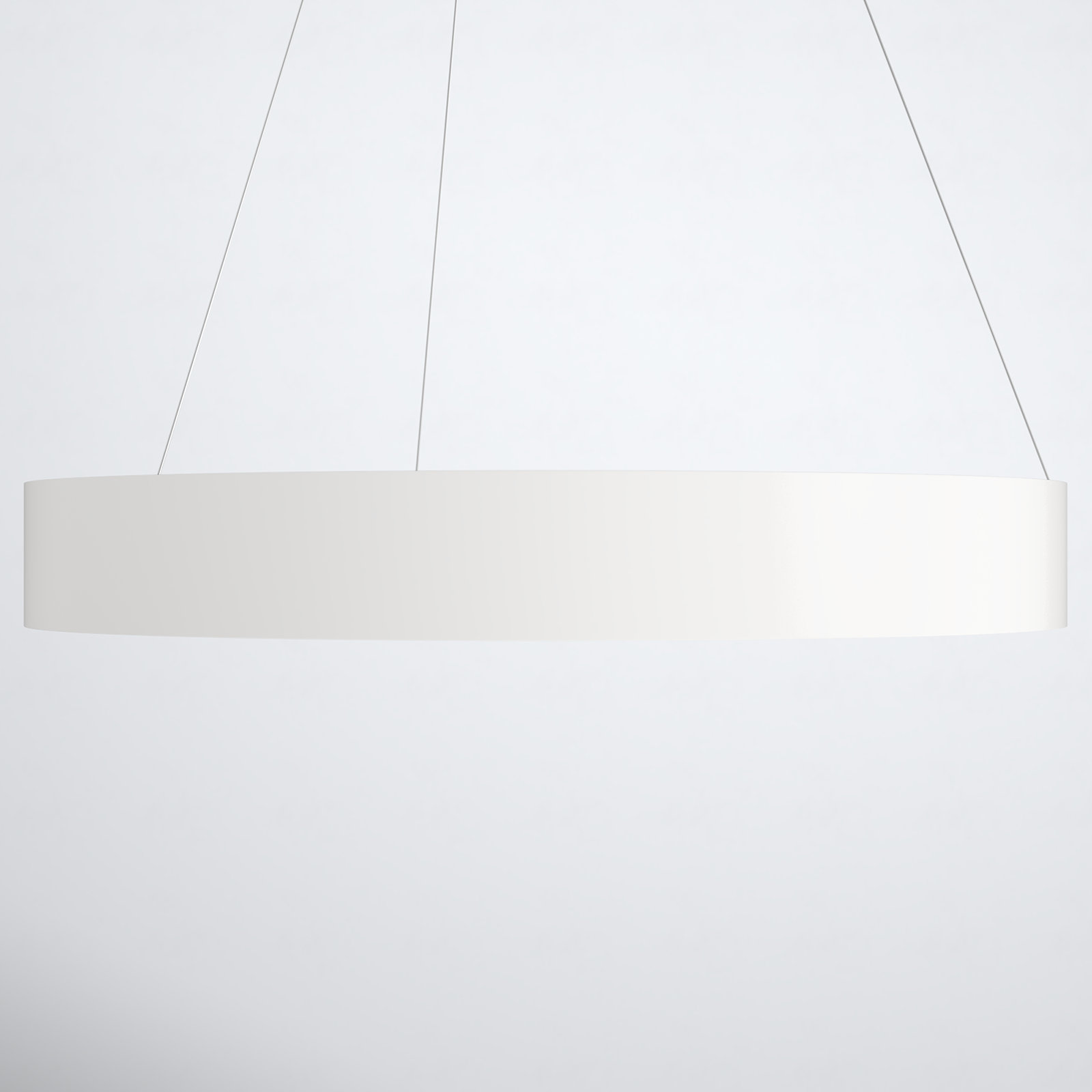 Romain Single Light Acrylic Dimmable LED Pendant, White, 4" H x 32" W x 32" D