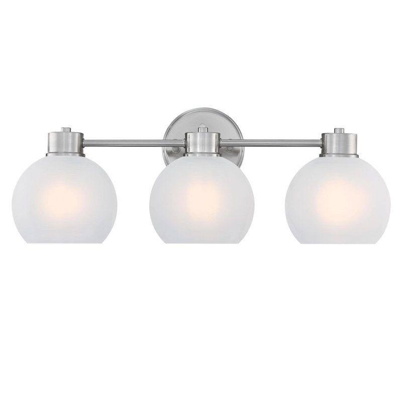 Éclairage pour salle de bain 3 lumières à intensité variable, Argent