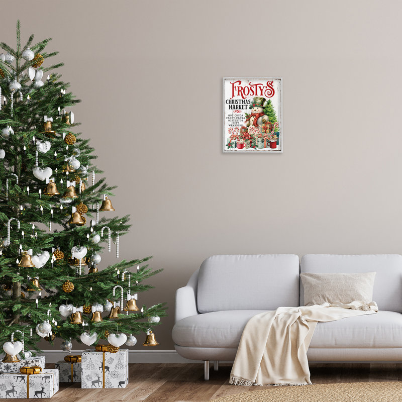 «Frosty Christmas Market», estampe numérique encadrée par Creatif Belle, Estampe numérique Farmhouse, H 20 po x l 16 po