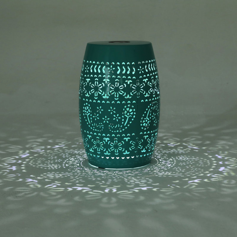 SOLAR SIDE TABLE,TEAL COLOR