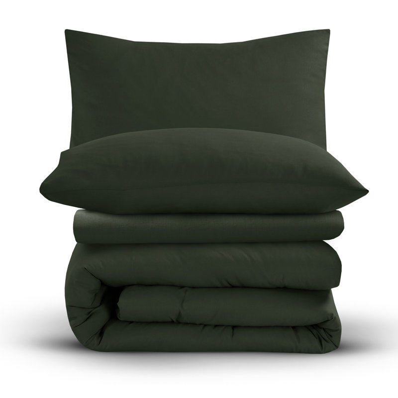 Oddveig Microfiber Duvet Cover, King Duvet Cover Set, Taupe