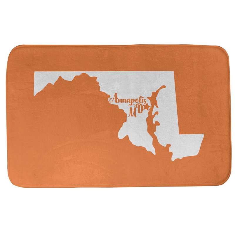 Tapis pour salle de bain ancrage alaska, l 17 po x L 21 po, Gris, Annapolis, Maryland