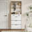 Versatile Wooden Shoe Cabinet with Multiple Compartments and Stylish Design