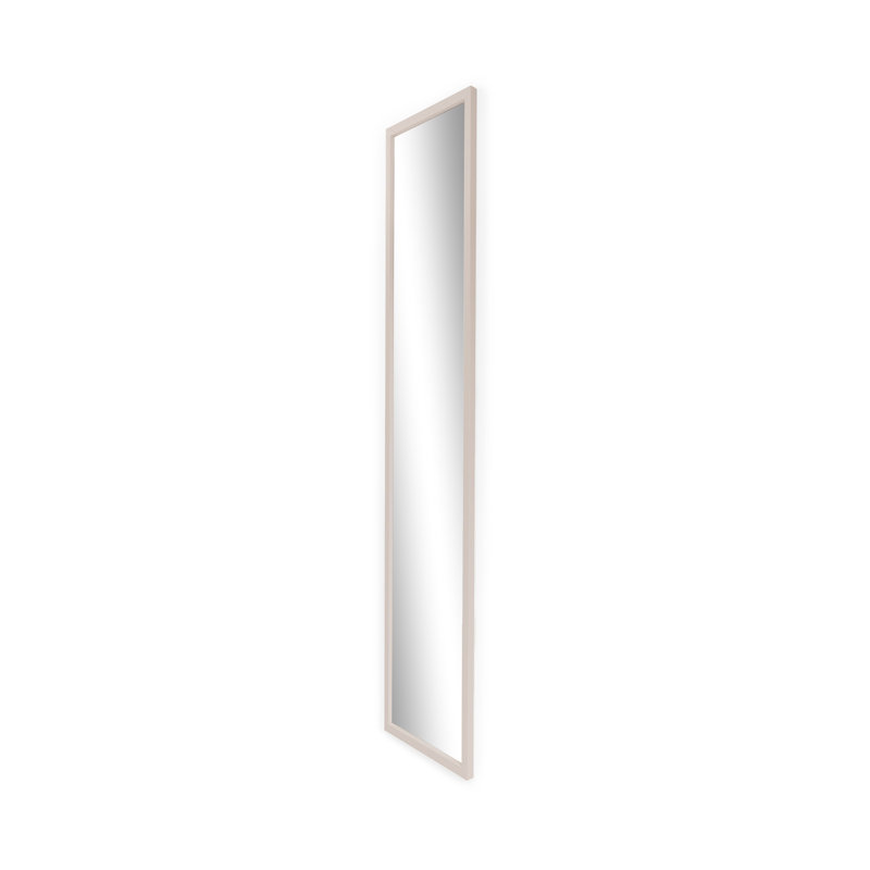 School Metal Flat Wall Mirror, Silky Taupe