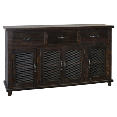Motsinger - Four-Door Sideboard with Three Drawers - Walnut by Winston Porter