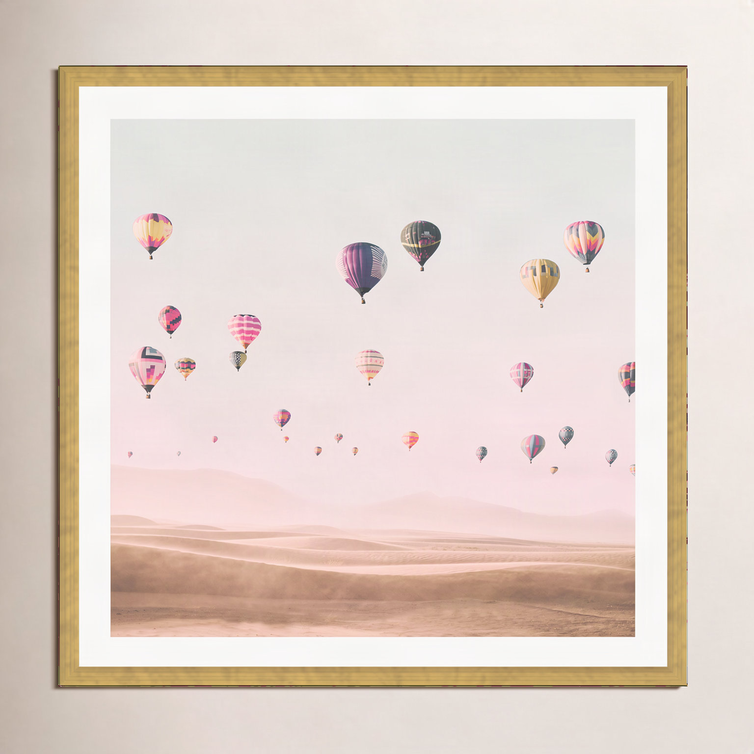 Around The World by Sisi And Seb, 36" H x 36" W x 2" D, Black Floater Framed, No