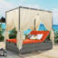 Adjustable Sun Bed With Curtain-129914206