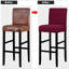 Ensemble de 4 housses de chaises de tabouret de bar réutilisables et extensibles-1197530