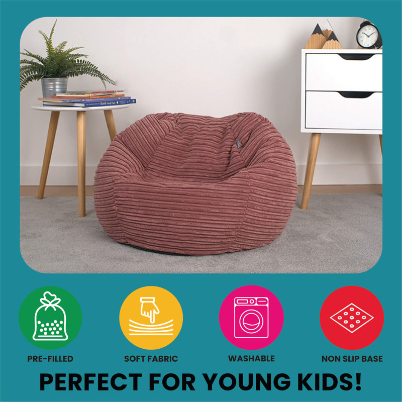 Polyester Refillable Classic Bean Bag, Pink