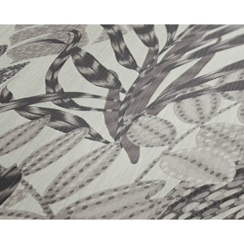 Rouleau de papier peint texturé L 33 pi x l 21 po Pilsen, Gris / blanc