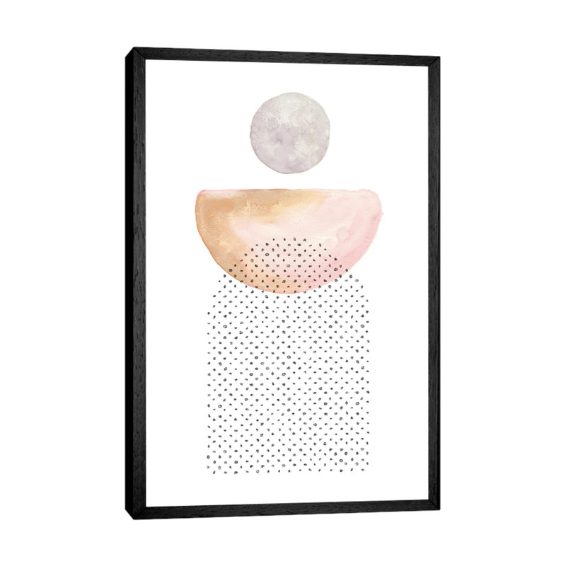 Abstract Art by Whales Way - Painting on Canvas, 66.04cm H x 45.72cm W x 3.81cm D, Black Framed